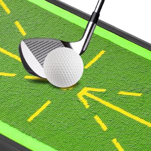 Golf Swing Training Mat,Golf Hitting Mat Outdoor Indoor with Path Feedback,Golf Swing Tracker Mats for Beginners,Men,Women
