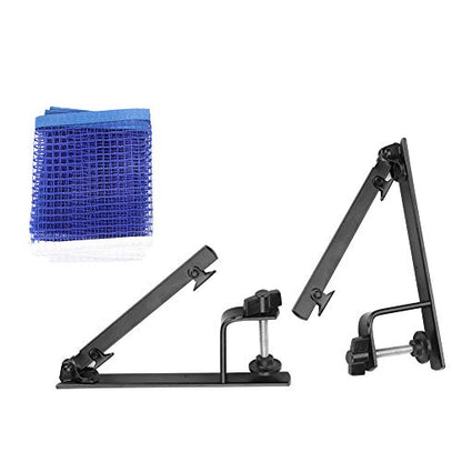 Portable Table Tennis Net with Metal Clamp Posts - Nylon Set Accessory for Indoor and Outdoor Play