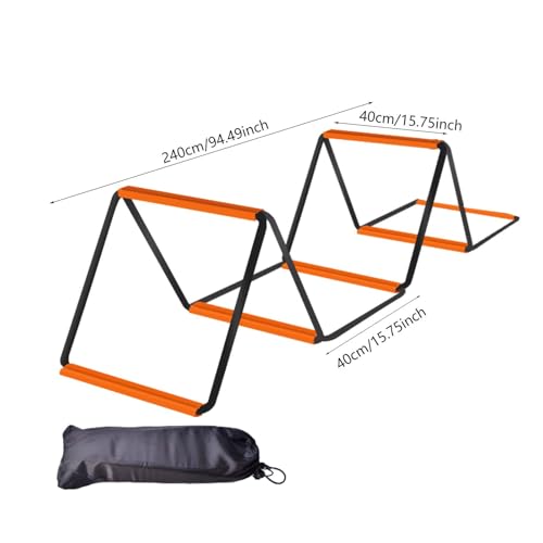 Agility Ladder for Football Footwork Drills - Foldable Speed Training Equipment for Outdoor Sports Workout- 6 Grids with Bag