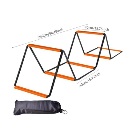 Agility Ladder, Soccer Speed Ladder, Multipurpose Agility Training Equipment, Football Footwork Ladder - size: 6 Grids With Bag