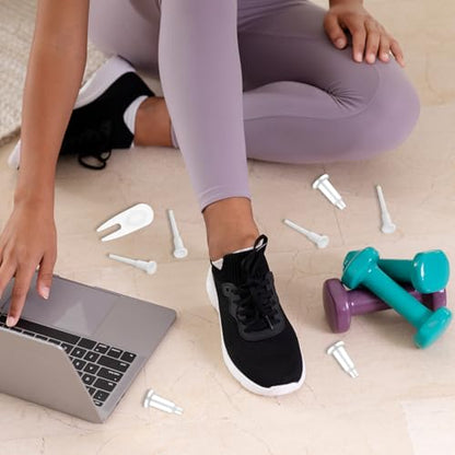 Sliverdew 12 Pieces Exercise Ball Plug Replacement Kit Yoga Ball Fitness Exercise Ball Air Stopper Plug Pin Adapter Kit for Fitness Exercise Ball Inflatable Bed Pool