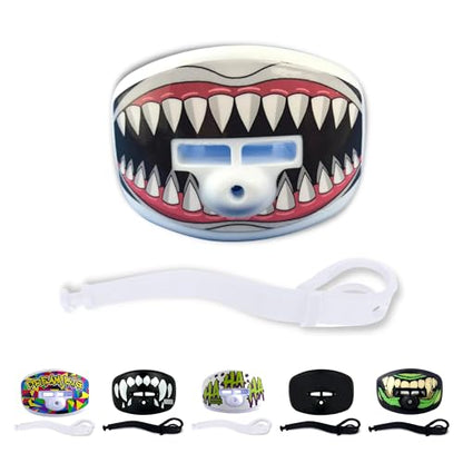 DAMAGE CONTROL Pacifier Mouthpiece – Football Mouthguard with Helmet Strap, Protects Teeth, Jaw & Mouth – Mouth Piece for Sports, No Boiling, Allows Airflow – Gear for Adults & Youth (Jawsome 2.0) - color: Jawsome 2.0