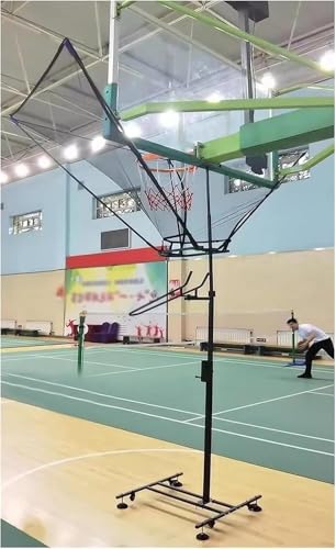 Basketball Practice Network Height-Adjustable Metal Basketball Rebounder for Basketball Shooting Drills Floor Standing, with Wheels Basketball Rebound Attachment for Indoor and Outdoor Use