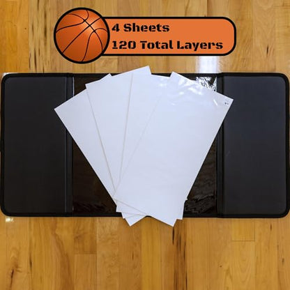 Step Fresh Basketball Sticky Mat With 120 Sheets, Portable Basketball Pad for Shoe Grip, Compact Basketball Mat Traction System and Sticky Mats for Shoes, Essential Basketball Accessories - size: Traction Mat & Sticky Sheets