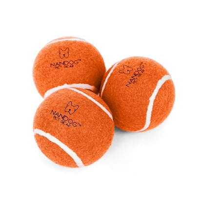 NANDOG The Signature Collection Dog Tennis Training Balls in Green - Durable & Non-Toxic - High Bounce for Agility & Coordination - Engaging Design for Play & Training - Ideal for Indoor & Outdoor Use
