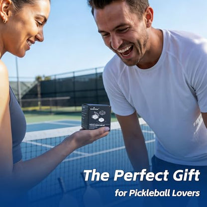 2-Pack Pickleball Paddle Eraser & Cleaner Kit, White Rubber Carbon Fiber Residue Remover with Hard Cases & Microfiber Cloths, Premium Paddle Maintenance Accessories Gift Box