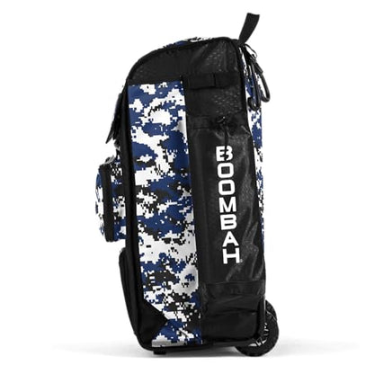 Boombah Rolling Catchers Superpack Baseball/Softball Gear Bag Digital Camo - 23-1/2" x 13-1/2" x 9-1/2" - Multiple Colors - Telescopic Handle and Holds 4 Bats - Wheeled Version - color: Black/Royal Blue