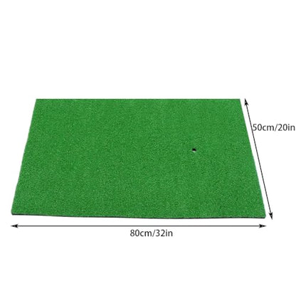 Golf Hitting Mat -32 x 20 inch Artificial Turf, SBR Foam Bottom with Rubber Tee for Swing Practice, which is an Indoor-Outdoor Chipping mat