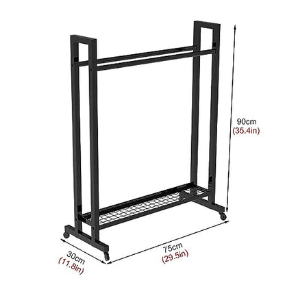 School/Gym/Training Ground Badminton/Tennis Racket Storage Organzier Holder Rack Freestanding, Rolling Mobile Sports Equipment Cart, Large Capacity