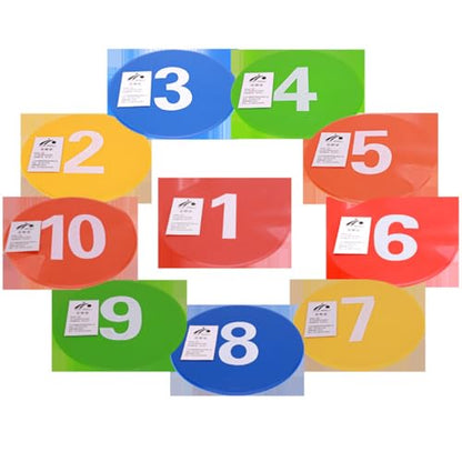 Abaodam 10pcs Football Training Markers Soccer Sign Plates for Gym Class Agility Drills Sports Practices Design Roadblock Pads