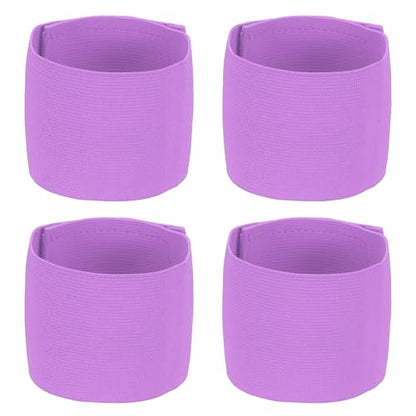 Soccer Captain Armband, Elastic Wrist Arm Bands Adjustable Player Team Leader Anti-Slip Badge Sports Accessories-Fit - color: Light Purple