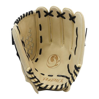PHINIX 12 1/2 Inch Slowpitch All Pigskin Softball Gloves Multiple Colors - color: Beige