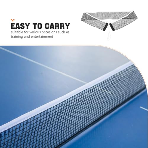 IMIKEYA Adjustable Black Table Tennis Net 182×15cm Nylon Outdoor Indoor Training Replacement Net for Ping Pong Table Sports Practice