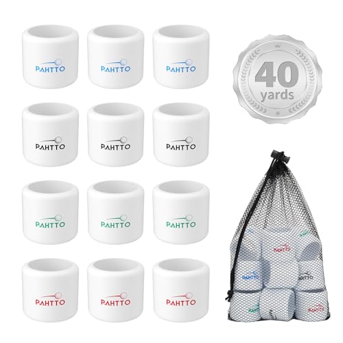 PAHTTO Practice Golf Balls 12 Pack – Realistic Feel and Lightweight, Limited Flight Golf Training Balls for Full Swing & Backyard Training, Essential Golf Aid for Beginners & Beyond, Outdoor Use