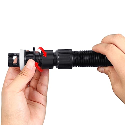 Therwen 8 Pcs Air Hose Kit Includes Air Pump Hose 7 Nozzles Adaptor Stand up Paddleboard Accessories Paddle Board Replacement Parts Compatible with SUP Electric Air Pump/HT-781/ HT782/ HT790/ HT-792