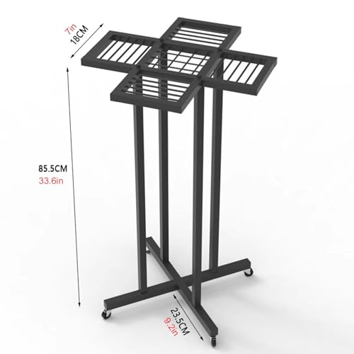 Commercial Gym Exercise Ball Holder Large Capacity Ping Pong Paddle Holder, Floor Table Tennis Organizer Rack with Wheels, Training Hall/Stadium/Office/Game Room Commercial Sports Equipment Storage Sh