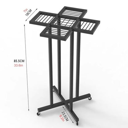 Commercial Gym Exercise Ball Holder Large Capacity Ping Pong Paddle Holder, Floor Table Tennis Organizer Rack with Wheels, Training Hall/Stadium/Office/Game Room Commercial Sports Equipment Storage Sh