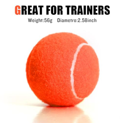 30/40 Pack Training Tennis Balls, Pet Dog Playing Balls, Practice Tennis Balls with Mesh Bag for Transport and Beginner Training - color: Orange-40Pack
