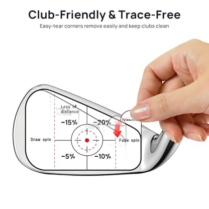 Golf Impact Stickers, High-Resolution Impact Tape for Irons, Woods & Fairway Clubs, Swing Training Aid for Home Practice, Nets & Golf Simulators, Essential Golf Accessories for Men & Women - style: Right-handed - 180 Pcs (Drivers 60, Irons 80, Fairways 40