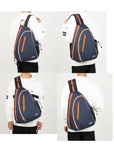 Pickleball Bags for Women Pickleball Paddle Bag Sports Adjustable Sling Bag with Fence Hook Crossbody Backpack Fits to the Courts - color: Gray C
