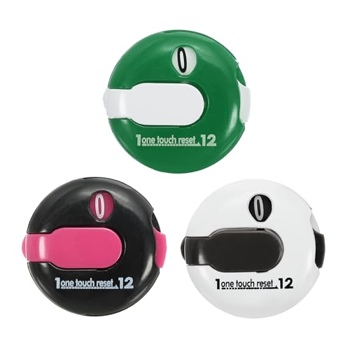 PATIKIL Golf Score Counter, Mini Golf Shot Stroke Attachment Counter Clicker Clip for Golfers Glove - color: White/White Green/Black Red