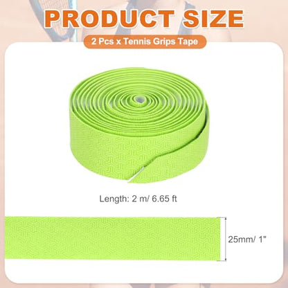 Tennis Racket Grip Tape, Anti-Slip Tennis Overgrip Stretchy - color: Green