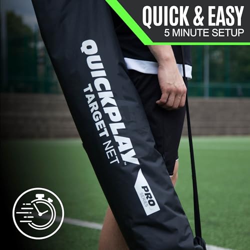 QuickPlay Target Net - Soccer Goal Target Nets with 7 Pockets for Shooting Accuracy - Fits Rigid Goals in Multiple Sizes - Soccer Trainer for Backyard, Training Equipment | Soccer Frame Not Included - style: Target Net 3x2M Futsal