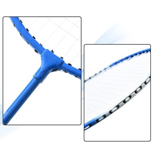 Sports Badminton Racket,1 Pair Professional Lightweight Playing Racquet - Outdoor Recreation Accessories, with Carrying Bag and 3 Badminton Shuttlecocks - color: Blue Gives Away 3 Balls + Ball Bag