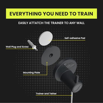 Swingball Pickleball Wall Trainer Set – Portable Solo Practice Paddle, Real Ball for Indoor and Outdoor, Designed to Improve Control, Accuracy, Reflexes & Overall Skill Development, Ages 6+