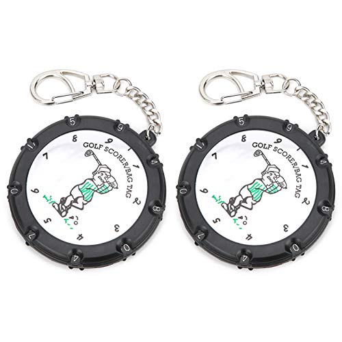 RiToEasysports 18 Holes Golfball Stroke Score Counter Golfball Score Keeper with Keychain(Pack of 2)