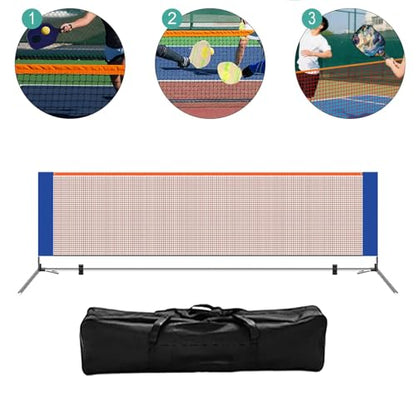 Pickleball Net Easy Install Portable Net System with Storage Bag Stable Steel Tube Lightweight PP Material Suitable for Parties Driveways Home Court - size: 3.1m