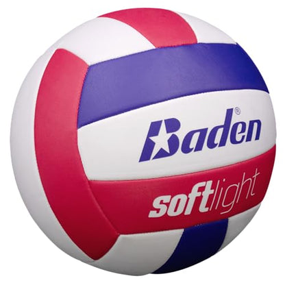 Baden | Softlight VXT1 | No Sting FlexFoam Cover | Youth Lightweight Training Volleyball | K-5 Youth Players | Official Size 5 + 20% Lighter | Official Ball of BYOP - color: Royal Blue/Hot Pink