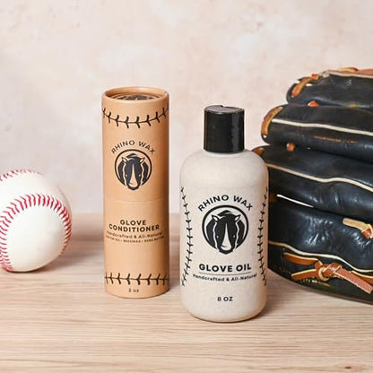 Rhino Wax - Baseball Glove Conditioner Kits - Clean, Condition, and Maintain Your Baseball Glove with one of Our 3 Maintenance Kits - Protect Your Mitts - Proudly Made in USA (Not China) - size: Starter Kit - 3 Pack