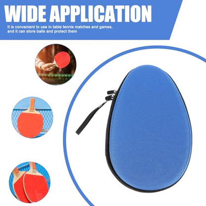 Alipis Table Tennis Paddle Case Eva Hard Shell Portable Ping Pong Racket Storage Bag with Ball Holder Sports Organizer for Outdoor Training
