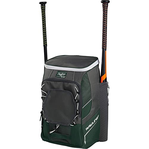 Rawlings | IMPULSE Backpack Equipment Bag | Baseball/Softball | Multiple Styles - color: Dark Green