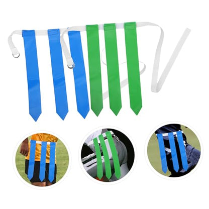 2pcs Rugby Flag Belt with Movable Flags for Youth and Adults for Training Games and Fun Football Activities Lightweight and Design