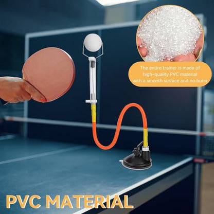 HERCHR Table Tennis Training, Professional Ping Pong Trainer with Suction Base, Table Tennis Training Device Rebound Ball Machine for Beginners