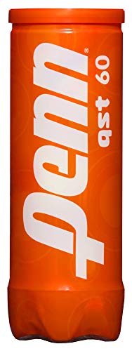Penn QST 60 Tennis Balls - Youth Felt Orange Dot Tennis Balls for Beginners - 1 Can, 3 Balls
