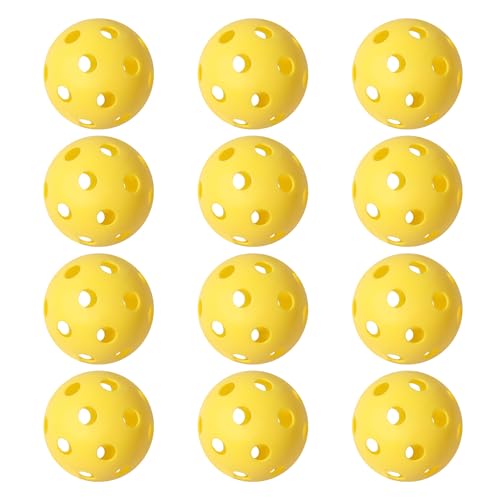 GSE Games & Sports Expert Practice Baseballs, Plastic Baseballs Training, Hollow Airflow Softballs for Pitching, Batting, Catching for All Skill Levels (Several Styles Available) - color: Yellow, style: 24-PACK