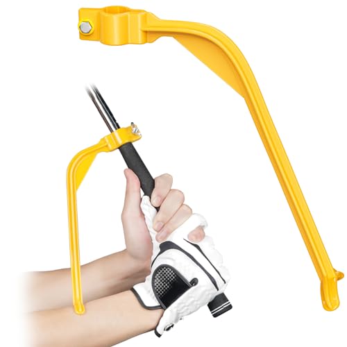 GreenHaven Golf Training Wrist Hinge Golf Swing Training Aid Swing Correcting Trainer Tool for Golfers Beginners Arm Elbow Posture Teaching Accessory for Golf Club Practice - color: Yellow