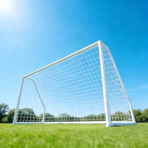 ZENY Portable Soccer Goal for Backyard,12x6 / 10x6.5 / 8x5 / 6x4 ft Kids Adults Soccer Net and Frame for Home Backyard Practice Training Goals, Soccer Training Equipment - style: 12 x 6 FT - HPVC