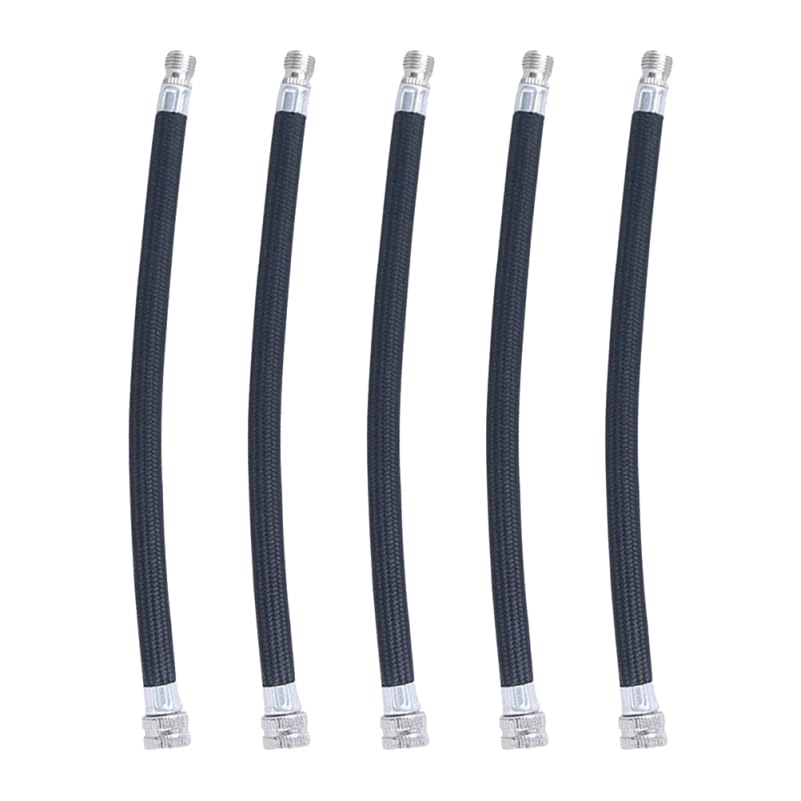 LIOOBO Air Cylinder Extension Tube: 5Pcs Bicycle Tire Inflator Air Pullers Tubes Replacement Exercise Ball Pump Hose for Yoga Ball Basketball