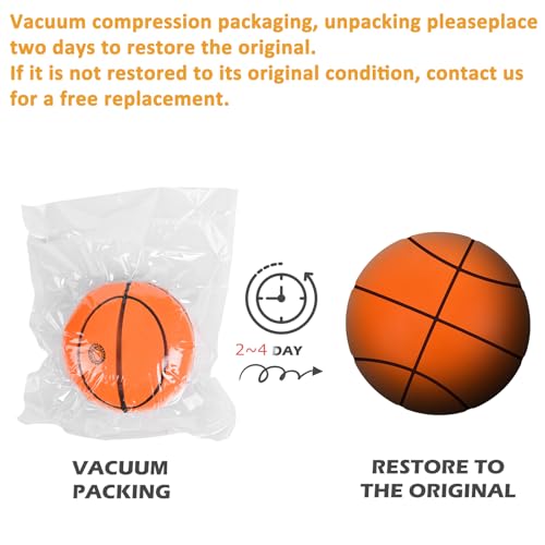 Size 7 (29.5") Silent Basketball High-Density Soft Foam and Low Noise Indoor Training Ball Easy Grip Highly Elastic Practice Ball