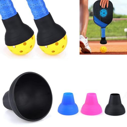 2-Pack Soft Rubber Black Pickleball Ball Pickers, Pickle Ball Retrievers, Suitable for All Standard Pickleball Paddles Grip