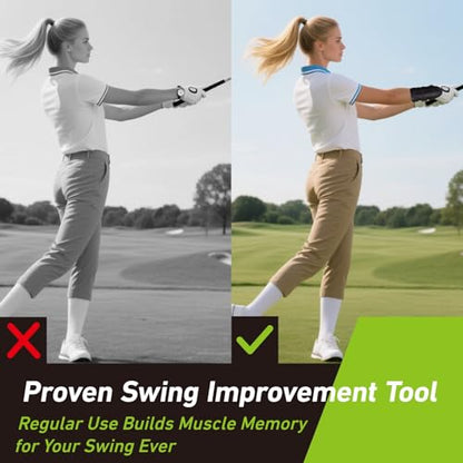 Golf Wrist Trainer for Swing Alignment Pro Training Aid Brace for Hand Gesture Correction Golf Hinge Practice Tool and Wrist Support Brace for Beginners and Pros to Improve Swing Technique