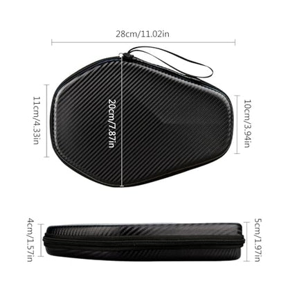 Hexagonal Pingpong Paddle Case Table Tennis Racket Storage Bag Zipper Handbag Accessories Portable Zipper Bag Lightweight Equipment - color: Black