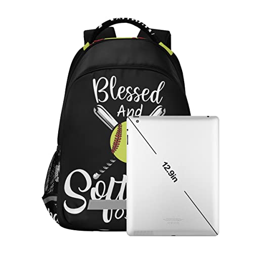 Baseball Backpack Softball Sport Laptop Travel Bag Lightweight Daypack School Bookbags for Women Men Kids Teens - color: Baseball