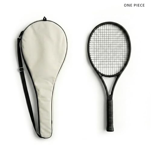 Tennis Bag Lightweight and Padded Tennis Rackets Cover with Adjustable Shoulder Strap - color: Beige, size: 27.5"x11.4"