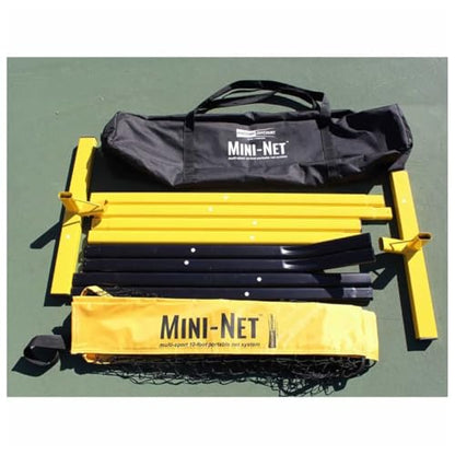 OnCourt Offcourt Quick Start Mini-Net Portable Tennis Net - 10' Wide with Carry Bag | Adjustable Height 30-64 inches | Indoor/Outdoor