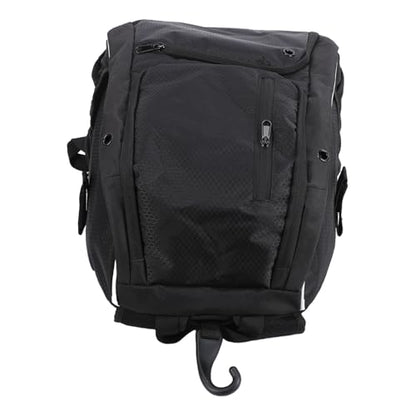 Baseball Backpack with Bat Holders & Hook - Large Capacity 35L Sports Bag for Gear, Gloves, Helmet, Cleats, Shoes - Black